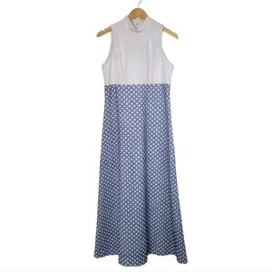 VINTAGE Polka-dot Maxi Dress